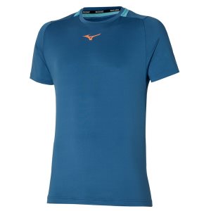 Mizuno Tee Oberteile Herren Blau | 368-PHORZT