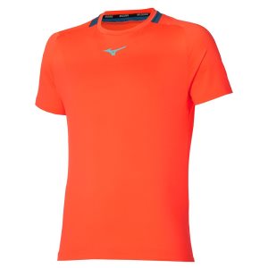 Mizuno Tee Oberteile Herren Rot | 356-SQFBZI
