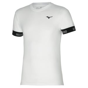 Mizuno Tee Oberteile Herren Weiß | 534-JSFWDZ