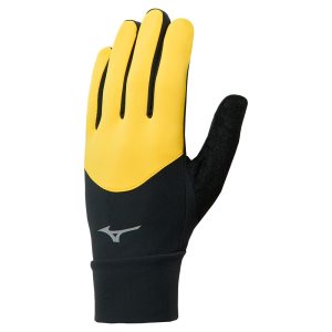 Mizuno Warmalite Handschuhe Damen Schwarz Gelb | 386-SJUZPT