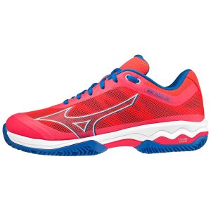 Mizuno Wave Exceed Light Padel Schuhe Damen Rosa Weiß Blau | 367-KIAHWE