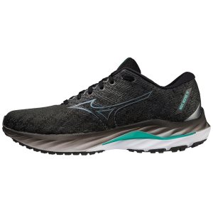 Mizuno Wave Inspire 19 Laufschuhe Herren Schwarz Metal Grau Grün | 564-LYWQCB