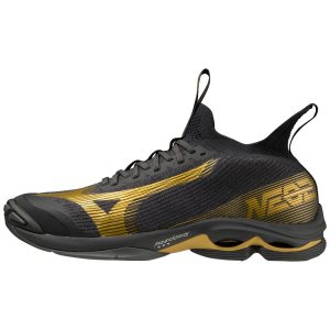 Mizuno Wave Lightning Neo2 Volleyballschuhe Herren Schwarz Gold | 203-VDNULS
