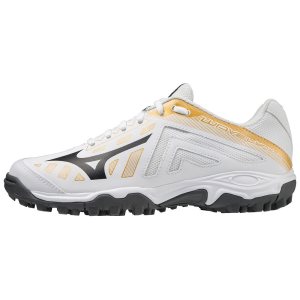 Mizuno Wave Lynx Junior Hockeyschuhe Damen Weiß Gold | 687-KMZFQE