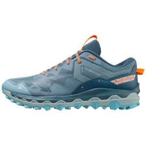 Mizuno Wave Mujin 9 Trailrunning Schuhe Herren Blau Blau Hellorange | 864-ZVDAXP