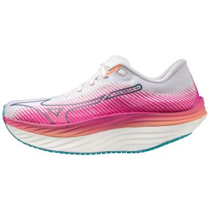 Mizuno Wave Rebellion Pro Laufschuhe Damen Weiß Silber | 167-TVARQZ