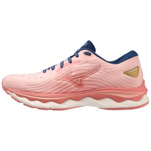 Mizuno Wave Sky 6 Laufschuhe Damen Koralle Grau Blau | 195-CANRSF