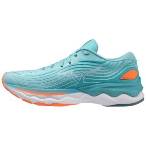 Mizuno Wave Skyrise 4 Laufschuhe Damen Braun Weiß Hellorange | 724-SZKNBR