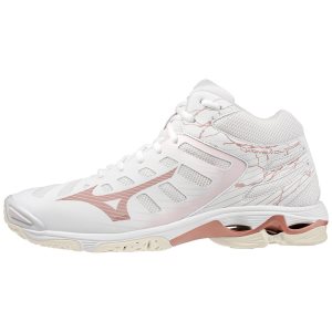 Mizuno Wave Voltage Mid Volleyballschuhe Damen Weiß | 708-TRWSGQ